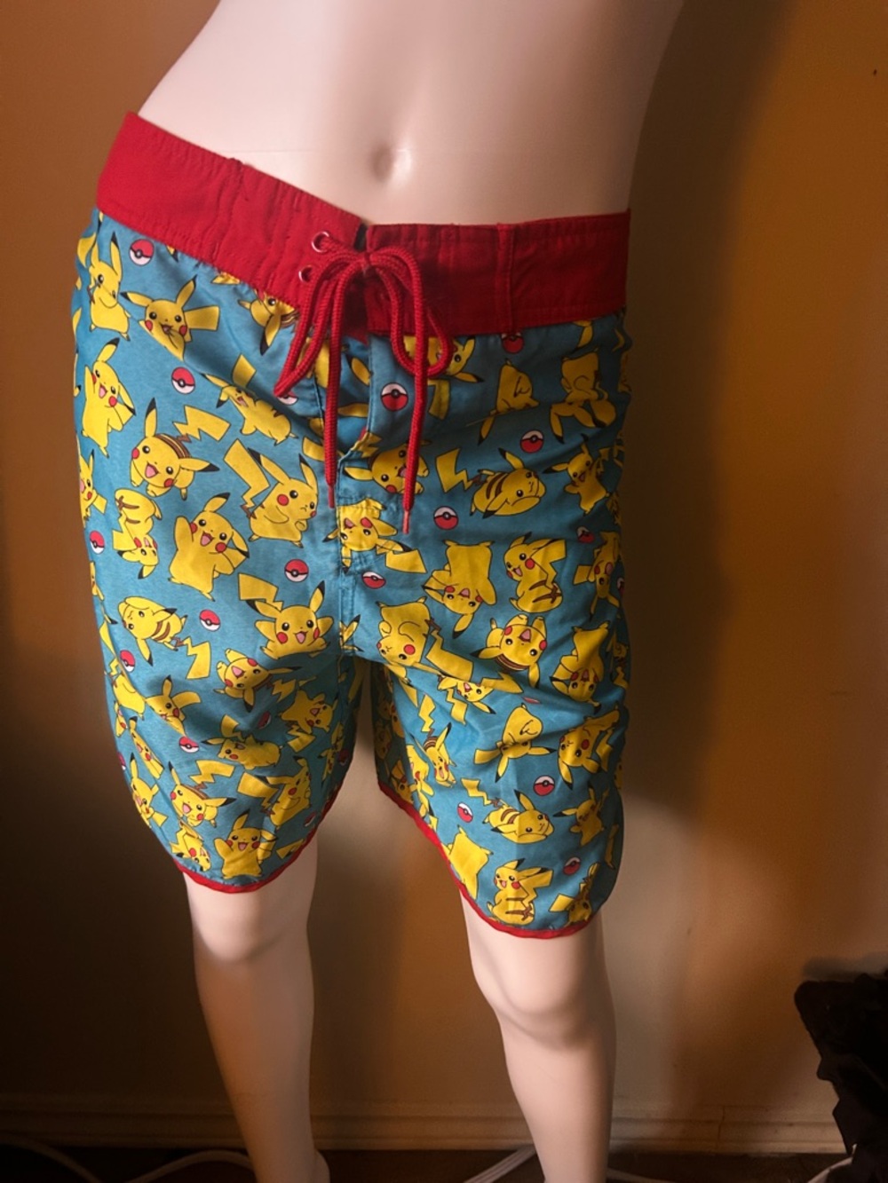 Pokemon Pikachu Swim Shorts - Yellow, Blue & Red